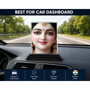 Goddess Lakshmi Acrylic Car Dashboard Showpiece | Double-Sided Goddess Lakshmi Photo Stand | 3 X 4 Inch Photo | Transparent Acrylic Frame With Black Base | Car Dashboard, Office & Table Decor (F71995) Goddess Lakshmi Acrylic Car Dashboard Showpiece | Double-Sided Goddess Lakshmi Photo Stand | 3 X 4 Inch Photo | Transparent Acrylic Frame With Black Base | Car Dashboard, Office & Table Decor (F71995)