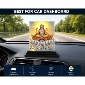 Surya Acrylic Car Dashboard Showpiece | Double-Sided Surya Photo Stand | 3 X 4 Inch Photo | Transparent Acrylic Frame With Black Base | Car Dashboard, Office & Table Decor (F72000) Surya Acrylic Car Dashboard Showpiece | Double-Sided Surya Photo Stand | 3 X 4 Inch Photo | Transparent Acrylic Frame With Black Base | Car Dashboard, Office & Table Decor (F72000)