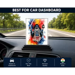 Kali Acrylic Car Dashboard Showpiece | Double-Sided Kali Photo Stand | 3 X 4 Inch Photo | Transparent Acrylic Frame With Black Base | Car Dashboard, Office & Table Decor (F72009) Kali Acrylic Car Dashboard Showpiece | Double-Sided Kali Photo Stand | 3 X 4 Inch Photo | Transparent Acrylic Frame With Black Base | Car Dashboard, Office & Table Decor (F72009)