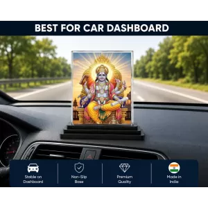 Vishnu Acrylic Car Dashboard Showpiece | Double-Sided Vishnu Photo Stand | 3 X 4 Inch Photo | Transparent Acrylic Frame With Black Base | Car Dashboard, Office & Table Decor (F72026) Vishnu Acrylic Car Dashboard Showpiece | Double-Sided Vishnu Photo Stand | 3 X 4 Inch Photo | Transparent Acrylic Frame With Black Base | Car Dashboard, Office & Table Decor (F72026)
