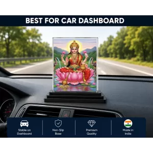 Lakshmi Acrylic Car Dashboard Showpiece | Double-Sided Lakshmi Photo Stand | 3 X 4 Inch Photo | Transparent Acrylic Frame With Black Base | Car Dashboard, Office & Table Decor (F72027) Lakshmi Acrylic Car Dashboard Showpiece | Double-Sided Lakshmi Photo Stand | 3 X 4 Inch Photo | Transparent Acrylic Frame With Black Base | Car Dashboard, Office & Table Decor (F72027)