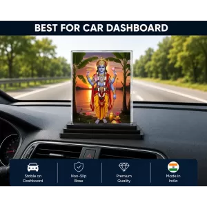 Vishnu Acrylic Car Dashboard Showpiece | Double-Sided Vishnu Photo Stand | 3 X 4 Inch Photo | Transparent Acrylic Frame With Black Base | Car Dashboard, Office & Table Decor (F72040) Vishnu Acrylic Car Dashboard Showpiece | Double-Sided Vishnu Photo Stand | 3 X 4 Inch Photo | Transparent Acrylic Frame With Black Base | Car Dashboard, Office & Table Decor (F72040)
