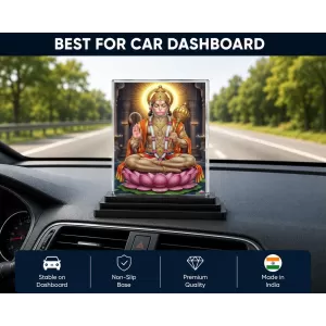 Hanuman Acrylic Car Dashboard Showpiece | Double-Sided Hanuman Photo Stand | 3 X 4 Inch Photo | Transparent Acrylic Frame With Black Base | Car Dashboard, Office & Table Decor (F72041) Hanuman Acrylic Car Dashboard Showpiece | Double-Sided Hanuman Photo Stand | 3 X 4 Inch Photo | Transparent Acrylic Frame With Black Base | Car Dashboard, Office & Table Decor (F72041)