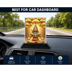 Lord Shiva Acrylic Car Dashboard Showpiece | Double-Sided Lord Shiva Photo Stand | 3 X 4 Inch Photo | Transparent Acrylic Frame With Black Base | Car Dashboard, Office & Table Decor (F72053) Lord Shiva Acrylic Car Dashboard Showpiece | Double-Sided Lord Shiva Photo Stand | 3 X 4 Inch Photo | Transparent Acrylic Frame With Black Base | Car Dashboard, Office & Table Decor (F72053)
