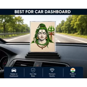 Lord Shiva Acrylic Car Dashboard Showpiece | Double-Sided Lord Shiva Photo Stand | 3 X 4 Inch Photo | Transparent Acrylic Frame With Black Base | Car Dashboard, Office & Table Decor (F72056) Lord Shiva Acrylic Car Dashboard Showpiece | Double-Sided Lord Shiva Photo Stand | 3 X 4 Inch Photo | Transparent Acrylic Frame With Black Base | Car Dashboard, Office & Table Decor (F72056)