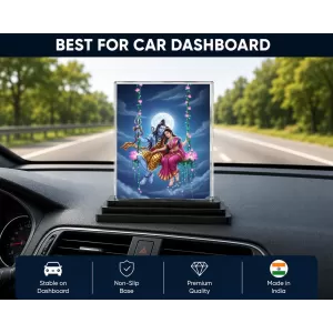 Lord Shiva Acrylic Car Dashboard Showpiece | Double-Sided Lord Shiva Photo Stand | 3 X 4 Inch Photo | Transparent Acrylic Frame With Black Base | Car Dashboard, Office & Table Decor (F72081) Lord Shiva Acrylic Car Dashboard Showpiece | Double-Sided Lord Shiva Photo Stand | 3 X 4 Inch Photo | Transparent Acrylic Frame With Black Base | Car Dashboard, Office & Table Decor (F72081)