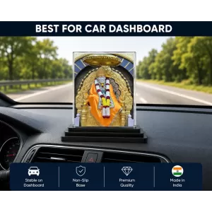 Sai Baba Acrylic Car Dashboard Showpiece | Double-Sided Sai Baba Photo Stand | 3 X 4 Inch Photo | Transparent Acrylic Frame With Black Base | Car Dashboard, Office & Table Decor (F72319) Sai Baba Acrylic Car Dashboard Showpiece | Double-Sided Sai Baba Photo Stand | 3 X 4 Inch Photo | Transparent Acrylic Frame With Black Base | Car Dashboard, Office & Table Decor (F72319)