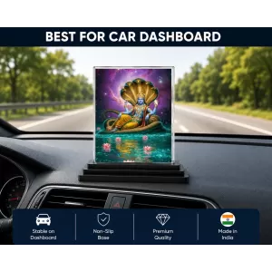 Vishnu Acrylic Car Dashboard Showpiece | Double-Sided Vishnu Photo Stand | 3 X 4 Inch Photo | Transparent Acrylic Frame With Black Base | Car Dashboard, Office & Table Decor (F72328) Vishnu Acrylic Car Dashboard Showpiece | Double-Sided Vishnu Photo Stand | 3 X 4 Inch Photo | Transparent Acrylic Frame With Black Base | Car Dashboard, Office & Table Decor (F72328)