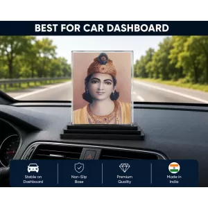 Lord Shree Krishna Acrylic Car Dashboard Showpiece | Double-Sided Lord Shree Krishna Photo Stand | 3 X 4 Inch Photo | Transparent Acrylic Frame With Black Base | Car Dashboard, Office & Table Decor (F72344) Lord Shree Krishna Acrylic Car Dashboard Showpiece | Double-Sided Lord Shree Krishna Photo Stand | 3 X 4 Inch Photo | Transparent Acrylic Frame With Black Base | Car Dashboard, Office & Table Decor (F72344)