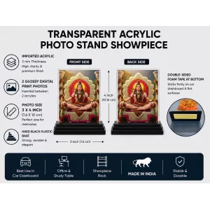 Lord Shiva Acrylic Car Dashboard Showpiece | Double-Sided Lord Shiva Photo Stand | 3 X 4 Inch Photo | Transparent Acrylic Frame With Black Base | Car Dashboard, Office & Table Decor (F72073) Lord Shiva Acrylic Car Dashboard Showpiece | Double-Sided Lord Shiva Photo Stand | 3 X 4 Inch Photo | Transparent Acrylic Frame With Black Base | Car Dashboard, Office & Table Decor (F72073)