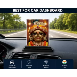 Shree Krishna Acrylic Car Dashboard Showpiece | Double-Sided Shree Krishna Photo Stand | 3 X 4 Inch Photo | Transparent Acrylic Frame With Black Base | Car Dashboard, Office & Table Decor (F70983) Shree Krishna Acrylic Car Dashboard Showpiece | Double-Sided Shree Krishna Photo Stand | 3 X 4 Inch Photo | Transparent Acrylic Frame With Black Base | Car Dashboard, Office & Table Decor (F70983)