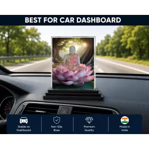 Shree Shree Ramkrishna Acrylic Car Dashboard Showpiece | Double-Sided Shree Shree Ramkrishna Photo Stand | 3 X 4 Inch Photo | Transparent Acrylic Frame With Black Base | Car Dashboard, Office & Table Decor (F70993) Shree Shree Ramkrishna Acrylic Car Dashboard Showpiece | Double-Sided Shree Shree Ramkrishna Photo Stand | 3 X 4 Inch Photo | Transparent Acrylic Frame With Black Base | Car Dashboard, Office & Table Decor (F70993)