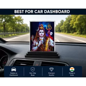 Lord Shiva Acrylic Car Dashboard Showpiece | Double-Sided Lord Shiva Photo Stand | 3 X 4 Inch Photo | Transparent Acrylic Frame With Black Base | Car Dashboard, Office & Table Decor (F70999) Lord Shiva Acrylic Car Dashboard Showpiece | Double-Sided Lord Shiva Photo Stand | 3 X 4 Inch Photo | Transparent Acrylic Frame With Black Base | Car Dashboard, Office & Table Decor (F70999)