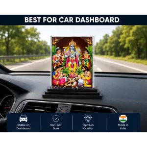 Shree Krishna Acrylic Car Dashboard Showpiece | Double-Sided Shree Krishna Photo Stand | 3 X 4 Inch Photo | Transparent Acrylic Frame With Black Base | Car Dashboard, Office & Table Decor (F71015) Shree Krishna Acrylic Car Dashboard Showpiece | Double-Sided Shree Krishna Photo Stand | 3 X 4 Inch Photo | Transparent Acrylic Frame With Black Base | Car Dashboard, Office & Table Decor (F71015)