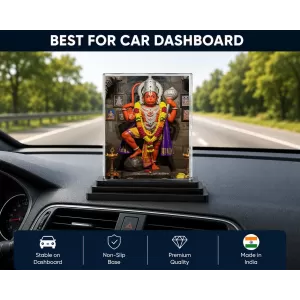 Hanuman Acrylic Car Dashboard Showpiece | Double-Sided Hanuman Photo Stand | 3 X 4 Inch Photo | Transparent Acrylic Frame With Black Base | Car Dashboard, Office & Table Decor (F71018) Hanuman Acrylic Car Dashboard Showpiece | Double-Sided Hanuman Photo Stand | 3 X 4 Inch Photo | Transparent Acrylic Frame With Black Base | Car Dashboard, Office & Table Decor (F71018)