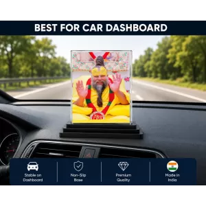 Swami Premanandaji Acrylic Car Dashboard Showpiece | Double-Sided Swami Premanandaji Photo Stand | 3 X 4 Inch Photo | Transparent Acrylic Frame With Black Base | Car Dashboard, Office & Table Decor (F71021) Swami Premanandaji Acrylic Car Dashboard Showpiece | Double-Sided Swami Premanandaji Photo Stand | 3 X 4 Inch Photo | Transparent Acrylic Frame With Black Base | Car Dashboard, Office & Table Decor (F71021)