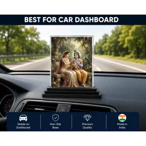 Shree Krishna Acrylic Car Dashboard Showpiece | Double-Sided Shree Krishna Photo Stand | 3 X 4 Inch Photo | Transparent Acrylic Frame With Black Base | Car Dashboard, Office & Table Decor (F71028) Shree Krishna Acrylic Car Dashboard Showpiece | Double-Sided Shree Krishna Photo Stand | 3 X 4 Inch Photo | Transparent Acrylic Frame With Black Base | Car Dashboard, Office & Table Decor (F71028)