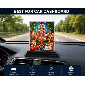 Lord Vishnu Acrylic Car Dashboard Showpiece | Double-Sided Lord Vishnu Photo Stand | 3 X 4 Inch Photo | Transparent Acrylic Frame With Black Base | Car Dashboard, Office & Table Decor (F71050) Lord Vishnu Acrylic Car Dashboard Showpiece | Double-Sided Lord Vishnu Photo Stand | 3 X 4 Inch Photo | Transparent Acrylic Frame With Black Base | Car Dashboard, Office & Table Decor (F71050)