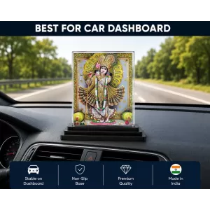 Shree Krishna Acrylic Car Dashboard Showpiece | Double-Sided Shree Krishna Photo Stand | 3 X 4 Inch Photo | Transparent Acrylic Frame With Black Base | Car Dashboard, Office & Table Decor (F71053) Shree Krishna Acrylic Car Dashboard Showpiece | Double-Sided Shree Krishna Photo Stand | 3 X 4 Inch Photo | Transparent Acrylic Frame With Black Base | Car Dashboard, Office & Table Decor (F71053)