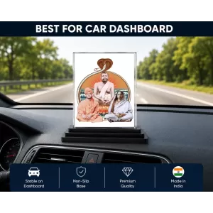 Shree Ramkrishna Acrylic Car Dashboard Showpiece | Double-Sided Shree Ramkrishna Photo Stand | 3 X 4 Inch Photo | Transparent Acrylic Frame With Black Base | Car Dashboard, Office & Table Decor (F71059) Shree Ramkrishna Acrylic Car Dashboard Showpiece | Double-Sided Shree Ramkrishna Photo Stand | 3 X 4 Inch Photo | Transparent Acrylic Frame With Black Base | Car Dashboard, Office & Table Decor (F71059)