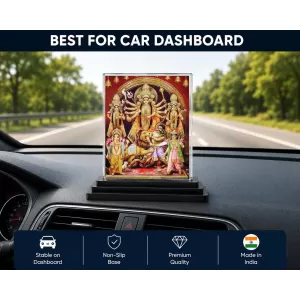 Goddess Durga Acrylic Car Dashboard Showpiece | Double-Sided Goddess Durga Photo Stand | 3 X 4 Inch Photo | Transparent Acrylic Frame With Black Base | Car Dashboard, Office & Table Decor (F71065) Goddess Durga Acrylic Car Dashboard Showpiece | Double-Sided Goddess Durga Photo Stand | 3 X 4 Inch Photo | Transparent Acrylic Frame With Black Base | Car Dashboard, Office & Table Decor (F71065)