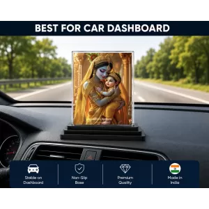 Yashoda And Krishna Acrylic Car Dashboard Showpiece | Double-Sided Yashoda And Krishna Photo Stand | 3 X 4 Inch Photo | Transparent Acrylic Frame With Black Base | Car Dashboard, Office & Table Decor (F71110) Yashoda And Krishna Acrylic Car Dashboard Showpiece | Double-Sided Yashoda And Krishna Photo Stand | 3 X 4 Inch Photo | Transparent Acrylic Frame With Black Base | Car Dashboard, Office & Table Decor (F71110)