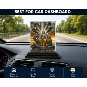 Vishnu Acrylic Car Dashboard Showpiece | Double-Sided Vishnu Photo Stand | 3 X 4 Inch Photo | Transparent Acrylic Frame With Black Base | Car Dashboard, Office & Table Decor (F71119) Vishnu Acrylic Car Dashboard Showpiece | Double-Sided Vishnu Photo Stand | 3 X 4 Inch Photo | Transparent Acrylic Frame With Black Base | Car Dashboard, Office & Table Decor (F71119)