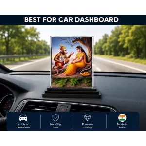 Hanuman Acrylic Car Dashboard Showpiece | Double-Sided Hanuman Photo Stand | 3 X 4 Inch Photo | Transparent Acrylic Frame With Black Base | Car Dashboard, Office & Table Decor (F71120) Hanuman Acrylic Car Dashboard Showpiece | Double-Sided Hanuman Photo Stand | 3 X 4 Inch Photo | Transparent Acrylic Frame With Black Base | Car Dashboard, Office & Table Decor (F71120)