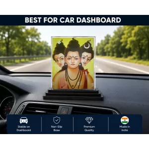 Lord Shiva Acrylic Car Dashboard Showpiece | Double-Sided Lord Shiva Photo Stand | 3 X 4 Inch Photo | Transparent Acrylic Frame With Black Base | Car Dashboard, Office & Table Decor (F71305) Lord Shiva Acrylic Car Dashboard Showpiece | Double-Sided Lord Shiva Photo Stand | 3 X 4 Inch Photo | Transparent Acrylic Frame With Black Base | Car Dashboard, Office & Table Decor (F71305)