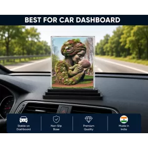 Mother And Child Acrylic Car Dashboard Showpiece | Double-Sided Mother And Child Photo Stand | 3 X 4 Inch Photo | Transparent Acrylic Frame With Black Base | Car Dashboard, Office & Table Decor (F71307) Mother And Child Acrylic Car Dashboard Showpiece | Double-Sided Mother And Child Photo Stand | 3 X 4 Inch Photo | Transparent Acrylic Frame With Black Base | Car Dashboard, Office & Table Decor (F71307)