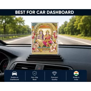 Lord Ram Darbar Acrylic Car Dashboard Showpiece | Double-Sided Lord Ram Darbar Photo Stand | 3 X 4 Inch Photo | Transparent Acrylic Frame With Black Base | Car Dashboard, Office & Table Decor (F71312) Lord Ram Darbar Acrylic Car Dashboard Showpiece | Double-Sided Lord Ram Darbar Photo Stand | 3 X 4 Inch Photo | Transparent Acrylic Frame With Black Base | Car Dashboard, Office & Table Decor (F71312)