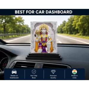 Hanuman Acrylic Car Dashboard Showpiece | Double-Sided Hanuman Photo Stand | 3 X 4 Inch Photo | Transparent Acrylic Frame With Black Base | Car Dashboard, Office & Table Decor (F71316) Hanuman Acrylic Car Dashboard Showpiece | Double-Sided Hanuman Photo Stand | 3 X 4 Inch Photo | Transparent Acrylic Frame With Black Base | Car Dashboard, Office & Table Decor (F71316)