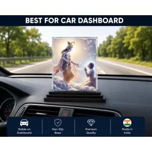 Lord Shree Krishna Acrylic Car Dashboard Showpiece | Double-Sided Lord Shree Krishna Photo Stand | 3 X 4 Inch Photo | Transparent Acrylic Frame With Black Base | Car Dashboard, Office & Table Decor (F71324) Lord Shree Krishna Acrylic Car Dashboard Showpiece | Double-Sided Lord Shree Krishna Photo Stand | 3 X 4 Inch Photo | Transparent Acrylic Frame With Black Base | Car Dashboard, Office & Table Decor (F71324)