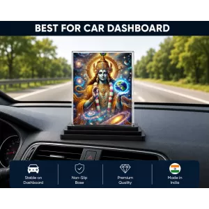 Krishna Acrylic Car Dashboard Showpiece | Double-Sided Krishna Photo Stand | 3 X 4 Inch Photo | Transparent Acrylic Frame With Black Base | Car Dashboard, Office & Table Decor (F71326) Krishna Acrylic Car Dashboard Showpiece | Double-Sided Krishna Photo Stand | 3 X 4 Inch Photo | Transparent Acrylic Frame With Black Base | Car Dashboard, Office & Table Decor (F71326)