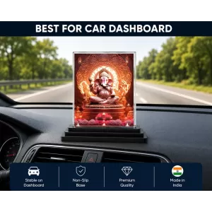 LordLord Ganesha Acrylic Car Dashboard Showpiece | Double-Sided LordLord Ganesha Photo Stand | 3 X 4 Inch Photo | Transparent Acrylic Frame With Black Base | Car Dashboard, Office & Table Decor (F71329) LordLord Ganesha Acrylic Car Dashboard Showpiece | Double-Sided LordLord Ganesha Photo Stand | 3 X 4 Inch Photo | Transparent Acrylic Frame With Black Base | Car Dashboard, Office & Table Decor (F71329)