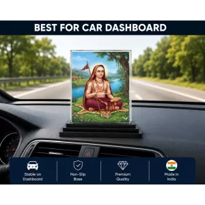 Adi Shankara Acrylic Car Dashboard Showpiece | Double-Sided Adi Shankara Photo Stand | 3 X 4 Inch Photo | Transparent Acrylic Frame With Black Base | Car Dashboard, Office & Table Decor (F71331) Adi Shankara Acrylic Car Dashboard Showpiece | Double-Sided Adi Shankara Photo Stand | 3 X 4 Inch Photo | Transparent Acrylic Frame With Black Base | Car Dashboard, Office & Table Decor (F71331)