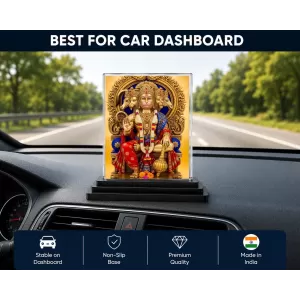 Hanuman Acrylic Car Dashboard Showpiece | Double-Sided Hanuman Photo Stand | 3 X 4 Inch Photo | Transparent Acrylic Frame With Black Base | Car Dashboard, Office & Table Decor (F71341) Hanuman Acrylic Car Dashboard Showpiece | Double-Sided Hanuman Photo Stand | 3 X 4 Inch Photo | Transparent Acrylic Frame With Black Base | Car Dashboard, Office & Table Decor (F71341)