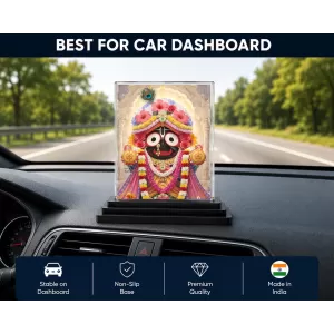 Lord Jagannatha Acrylic Car Dashboard Showpiece | Double-Sided Lord Jagannatha Photo Stand | 3 X 4 Inch Photo | Transparent Acrylic Frame With Black Base | Car Dashboard, Office & Table Decor (F71359) Lord Jagannatha Acrylic Car Dashboard Showpiece | Double-Sided Lord Jagannatha Photo Stand | 3 X 4 Inch Photo | Transparent Acrylic Frame With Black Base | Car Dashboard, Office & Table Decor (F71359)