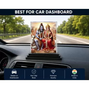 Lord Shiva And Parvati Acrylic Car Dashboard Showpiece | Double-Sided Lord Shiva And Parvati Photo Stand | 3 X 4 Inch Photo | Transparent Acrylic Frame With Black Base | Car Dashboard, Office & Table Decor (F71364) Lord Shiva And Parvati Acrylic Car Dashboard Showpiece | Double-Sided Lord Shiva And Parvati Photo Stand | 3 X 4 Inch Photo | Transparent Acrylic Frame With Black Base | Car Dashboard, Office & Table Decor (F71364)