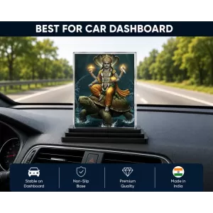 Vishnu Acrylic Car Dashboard Showpiece | Double-Sided Vishnu Photo Stand | 3 X 4 Inch Photo | Transparent Acrylic Frame With Black Base | Car Dashboard, Office & Table Decor (F71390) Vishnu Acrylic Car Dashboard Showpiece | Double-Sided Vishnu Photo Stand | 3 X 4 Inch Photo | Transparent Acrylic Frame With Black Base | Car Dashboard, Office & Table Decor (F71390)