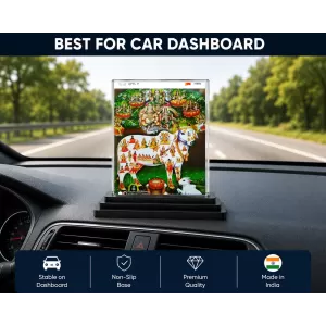 Kamadhenu Acrylic Car Dashboard Showpiece | Double-Sided Kamadhenu Photo Stand | 3 X 4 Inch Photo | Transparent Acrylic Frame With Black Base | Car Dashboard, Office & Table Decor (F71402) Kamadhenu Acrylic Car Dashboard Showpiece | Double-Sided Kamadhenu Photo Stand | 3 X 4 Inch Photo | Transparent Acrylic Frame With Black Base | Car Dashboard, Office & Table Decor (F71402)