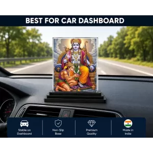 Rama Acrylic Car Dashboard Showpiece | Double-Sided Rama Photo Stand | 3 X 4 Inch Photo | Transparent Acrylic Frame With Black Base | Car Dashboard, Office & Table Decor (F71432) Rama Acrylic Car Dashboard Showpiece | Double-Sided Rama Photo Stand | 3 X 4 Inch Photo | Transparent Acrylic Frame With Black Base | Car Dashboard, Office & Table Decor (F71432)