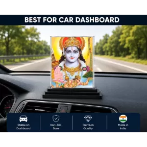 Rama Acrylic Car Dashboard Showpiece | Double-Sided Rama Photo Stand | 3 X 4 Inch Photo | Transparent Acrylic Frame With Black Base | Car Dashboard, Office & Table Decor (F71434) Rama Acrylic Car Dashboard Showpiece | Double-Sided Rama Photo Stand | 3 X 4 Inch Photo | Transparent Acrylic Frame With Black Base | Car Dashboard, Office & Table Decor (F71434)