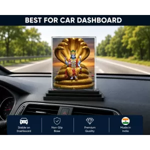 Lord Lord Vishnu Acrylic Car Dashboard Showpiece | Double-Sided Lord Lord Vishnu Photo Stand | 3 X 4 Inch Photo | Transparent Acrylic Frame With Black Base | Car Dashboard, Office & Table Decor (F71459) Lord Lord Vishnu Acrylic Car Dashboard Showpiece | Double-Sided Lord Lord Vishnu Photo Stand | 3 X 4 Inch Photo | Transparent Acrylic Frame With Black Base | Car Dashboard, Office & Table Decor (F71459)