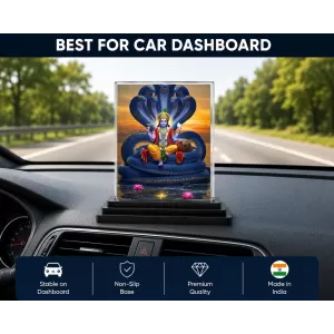 Vishnu Acrylic Car Dashboard Showpiece | Double-Sided Vishnu Photo Stand | 3 X 4 Inch Photo | Transparent Acrylic Frame With Black Base | Car Dashboard, Office & Table Decor (F71466) Vishnu Acrylic Car Dashboard Showpiece | Double-Sided Vishnu Photo Stand | 3 X 4 Inch Photo | Transparent Acrylic Frame With Black Base | Car Dashboard, Office & Table Decor (F71466)