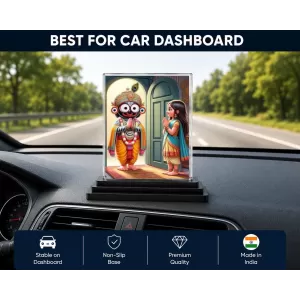Lord Jagannath Acrylic Car Dashboard Showpiece | Double-Sided Lord Jagannath Photo Stand | 3 X 4 Inch Photo | Transparent Acrylic Frame With Black Base | Car Dashboard, Office & Table Decor (F71477) Lord Jagannath Acrylic Car Dashboard Showpiece | Double-Sided Lord Jagannath Photo Stand | 3 X 4 Inch Photo | Transparent Acrylic Frame With Black Base | Car Dashboard, Office & Table Decor (F71477)