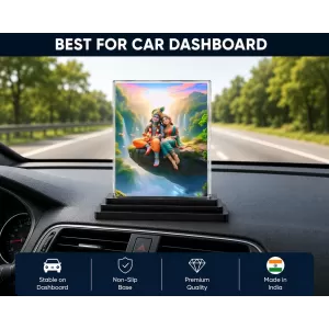 Shree Krishna Acrylic Car Dashboard Showpiece | Double-Sided Shree Krishna Photo Stand | 3 X 4 Inch Photo | Transparent Acrylic Frame With Black Base | Car Dashboard, Office & Table Decor (F71479) Shree Krishna Acrylic Car Dashboard Showpiece | Double-Sided Shree Krishna Photo Stand | 3 X 4 Inch Photo | Transparent Acrylic Frame With Black Base | Car Dashboard, Office & Table Decor (F71479)