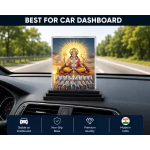 Lord Surya Acrylic Car Dashboard Showpiece | Double-Sided Lord Surya Photo Stand | 3 X 4 Inch Photo | Transparent Acrylic Frame With Black Base | Car Dashboard, Office & Table Decor (F71482) Lord Surya Acrylic Car Dashboard Showpiece | Double-Sided Lord Surya Photo Stand | 3 X 4 Inch Photo | Transparent Acrylic Frame With Black Base | Car Dashboard, Office & Table Decor (F71482)