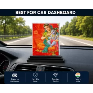 Shree Krishna Acrylic Car Dashboard Showpiece | Double-Sided Shree Krishna Photo Stand | 3 X 4 Inch Photo | Transparent Acrylic Frame With Black Base | Car Dashboard, Office & Table Decor (F71499) Shree Krishna Acrylic Car Dashboard Showpiece | Double-Sided Shree Krishna Photo Stand | 3 X 4 Inch Photo | Transparent Acrylic Frame With Black Base | Car Dashboard, Office & Table Decor (F71499)
