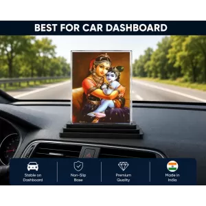 Yashoda And Shree Krishna Acrylic Car Dashboard Showpiece | Double-Sided Yashoda And Shree Krishna Photo Stand | 3 X 4 Inch Photo | Transparent Acrylic Frame With Black Base | Car Dashboard, Office & Table Decor (F71500) Yashoda And Shree Krishna Acrylic Car Dashboard Showpiece | Double-Sided Yashoda And Shree Krishna Photo Stand | 3 X 4 Inch Photo | Transparent Acrylic Frame With Black Base | Car Dashboard, Office & Table Decor (F71500)